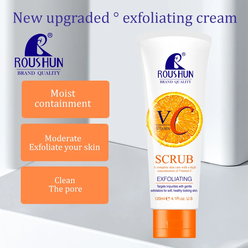 ROUSHUN  VC Scrub 120ml  a Complete Skin Care With a High Concentration of Vitamin c Good Quality