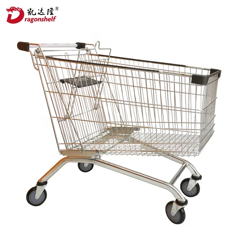 Dragonshelf folding wheeled market bag cart trolley shopping carts for retail stores