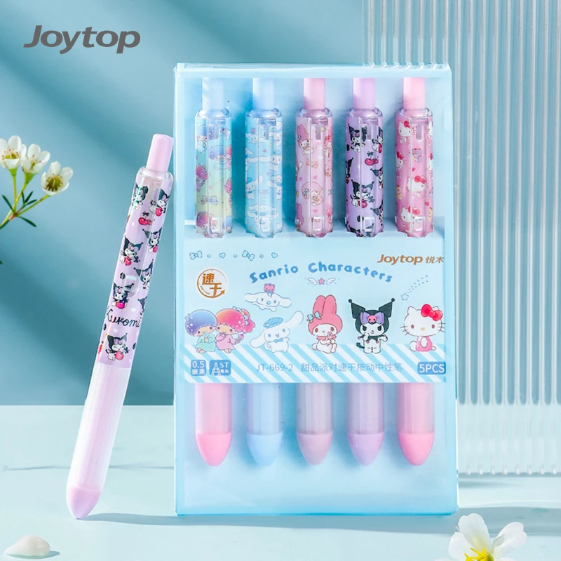 Wholesale kawaii 20pcs Gel Pen Bag Packaging Cute Cartoon Set 0.5m Black Signature Pen Student Stationary Supplies