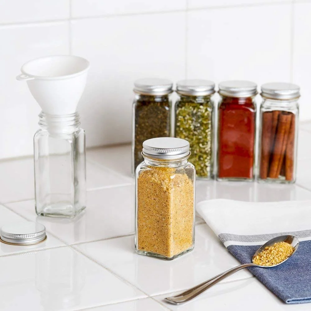 Wholesale Empty 4oz 120ml Kitchen Glass Seasoning Spice Jars with Lids