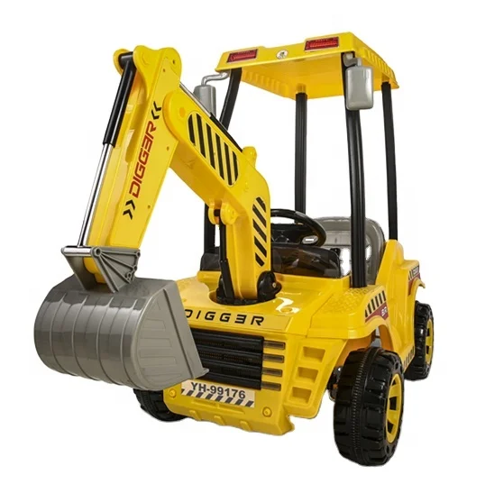 Eco friendly12V Battery Operated Ride on Digger Excavator Toys for Children Alibaba