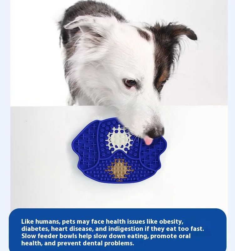 Dog Slow Food Bowl Pet Licking Mat & Silicone Toy for Puppy Cat Feeders Premium Quality Pet Bowls & Food Plate supplier