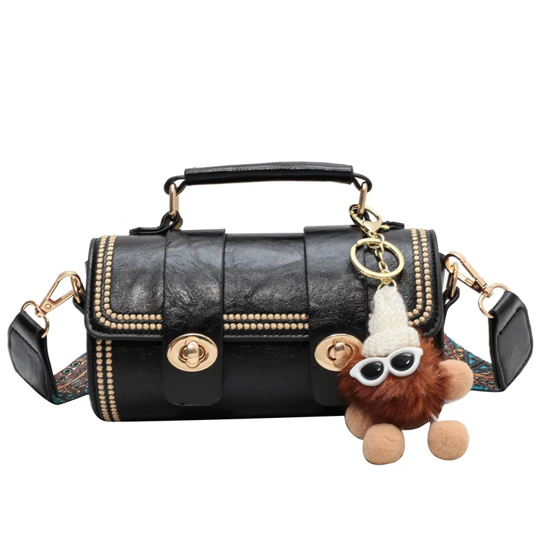 2023 New Retro Bag Women Fashion Messenger Bag Girls Luxury Style Ladies Portable Cylinder Single Shoulder Handbags