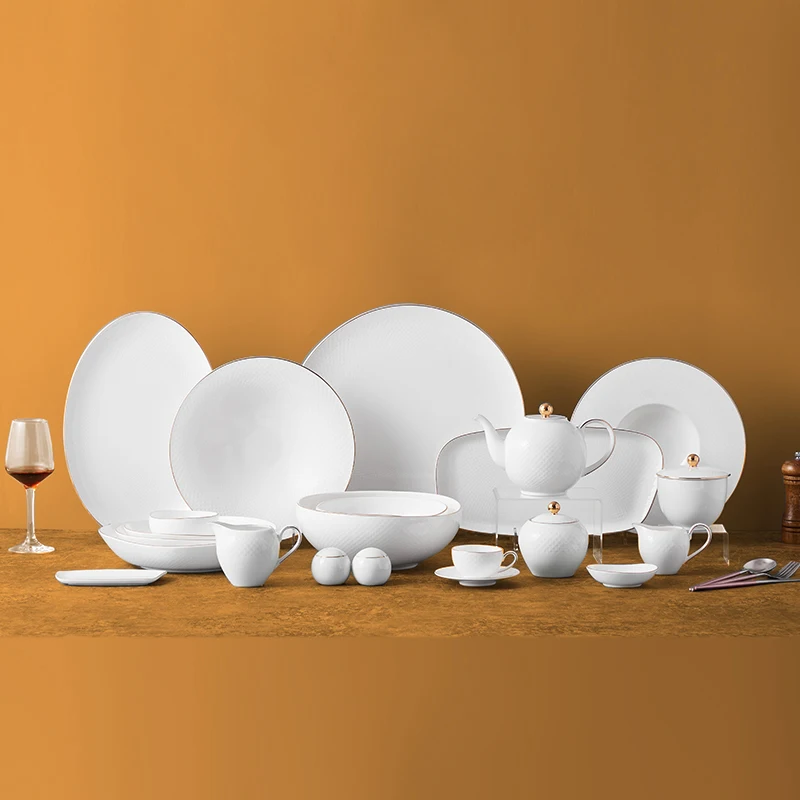 Pito Horeca Porcelain White Dinner Dish Set Ceramic Tableware ...