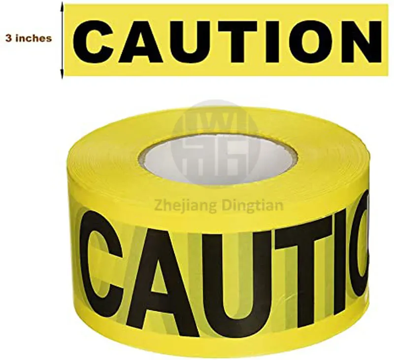 Dingwang 50mm*100m Pe Warning Tape Can Be Customized Reflective Plastic 