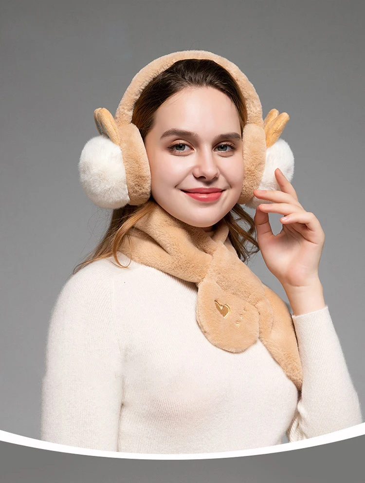 Customization Girls Furry Soft Winter Outdoors Warm Fur Earmuffs Winter