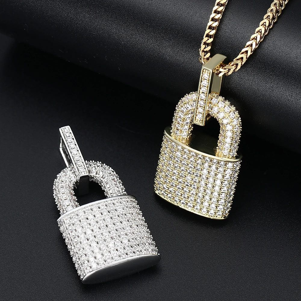 diamond lock pendant