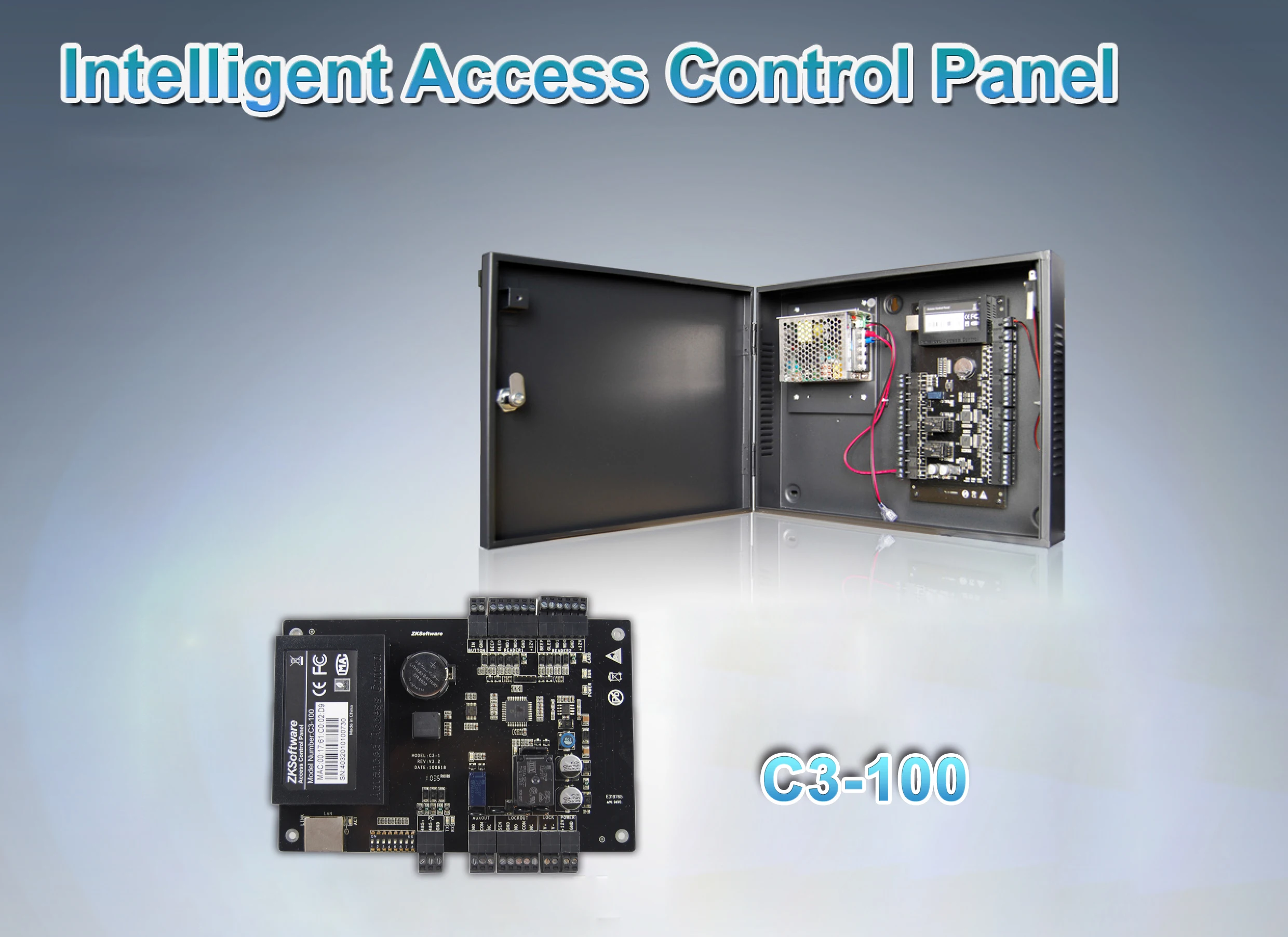 Access Control Panel for Single Door Access Control Board with TCP/IP and Wiegand Signal(C3-100)