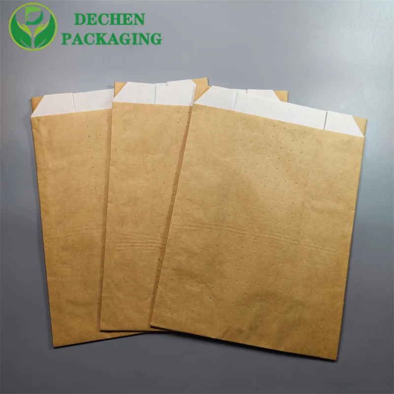 &nbsp;Bolsa de papel cuadrada con ventana bolsa de papel Kraft comida bolsa de papel blanca a prueba de aceite