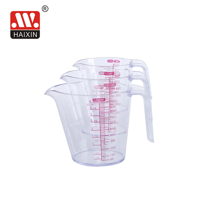 Amazon Product Measurement Tools Cup Measure 500ml Clear Cake Plastic Measuring Cup And Spoon Set With Handle
