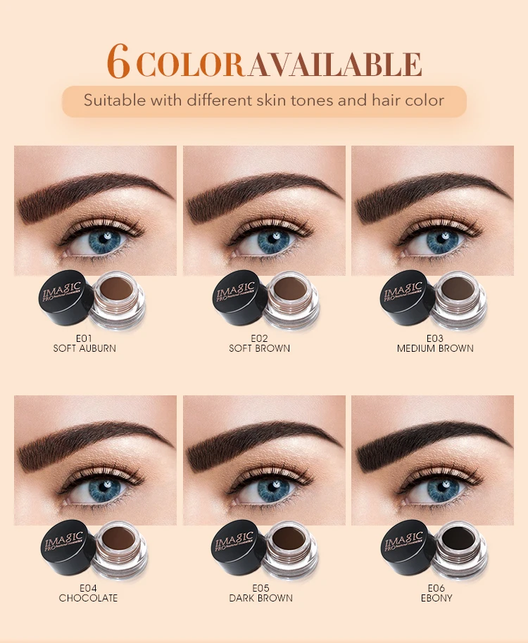 With Brush Smooth Eyebrow Cream Kits Black Eyebrow Tint Gel Buy