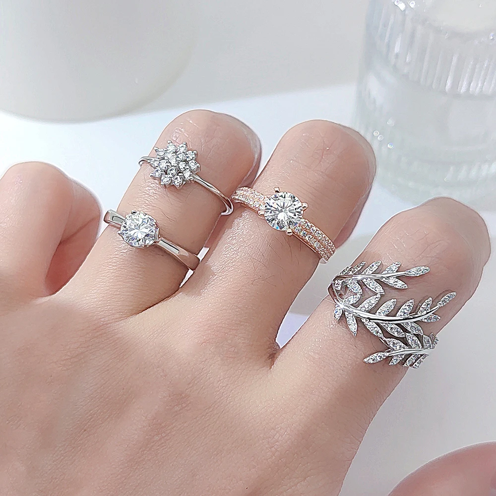 Wholesale Zirconia Jewelry 925 Silver Ring Finger Rings