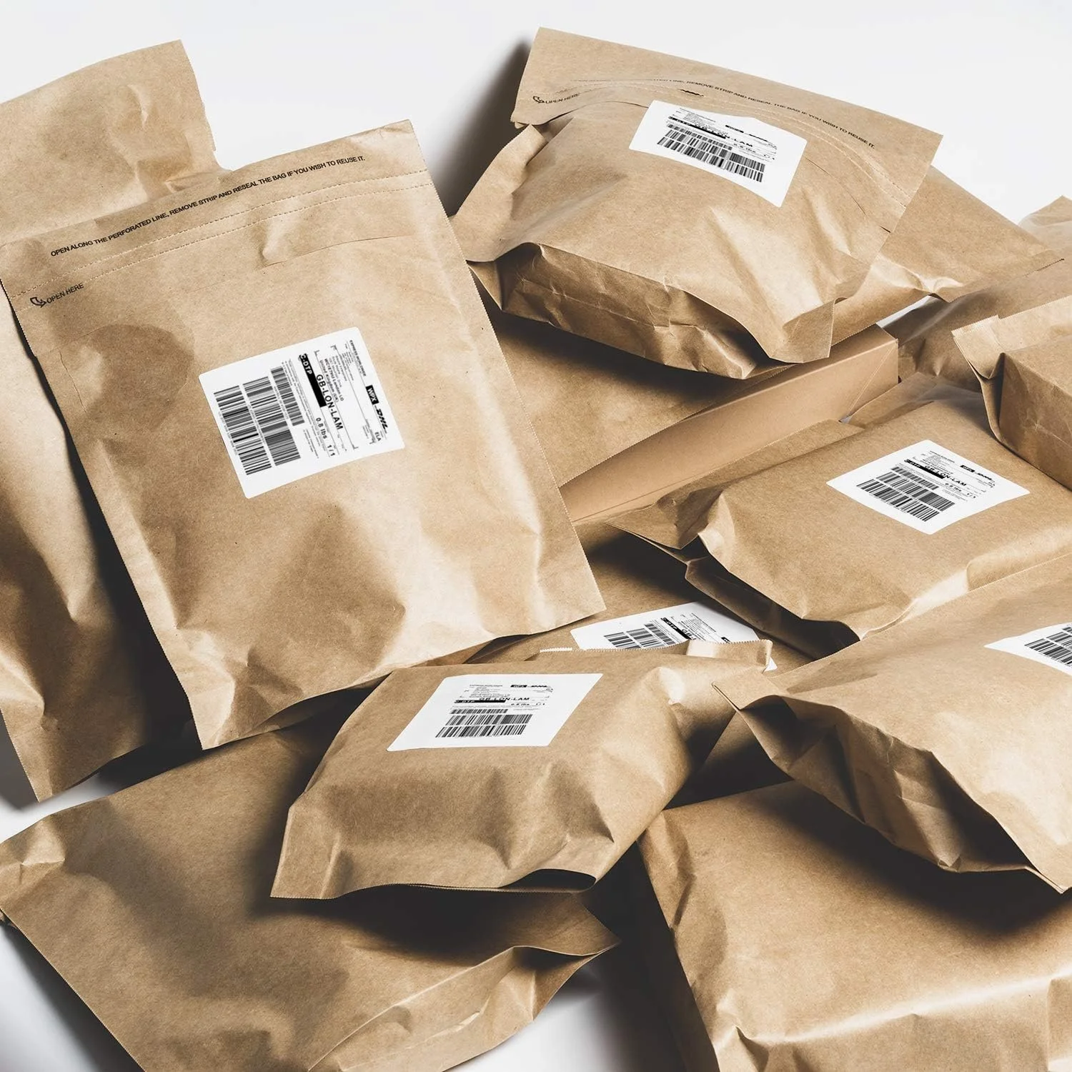 Reusable Custom Eco Friendly Compostable Flexible Brown Kraft Paper Envelopes Mailer Shipping Mailing Bags for Garment Clothing