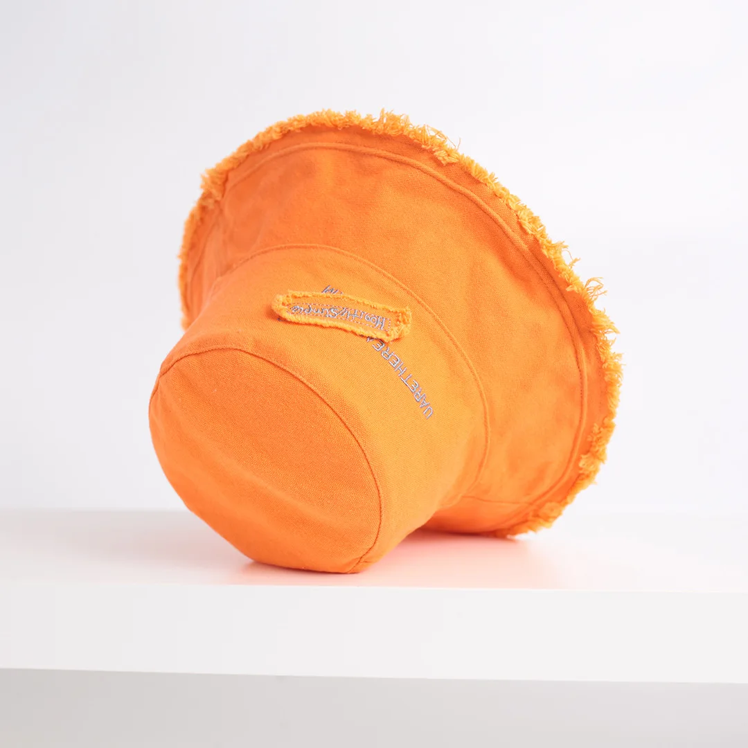 LT227 Summer Plain Washed Frayed Bucket Hat Outdoor Travelling Fisherman Caps Women Wide Brim Summer Cap