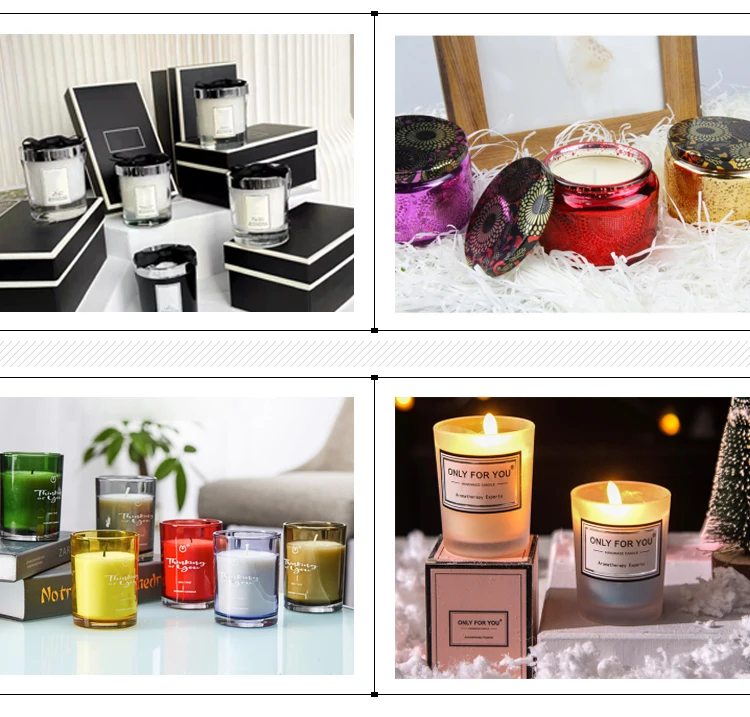 Wholesale Best Gift Set Luxury Fragrance Oil Soy Wax Clear Frost Glass