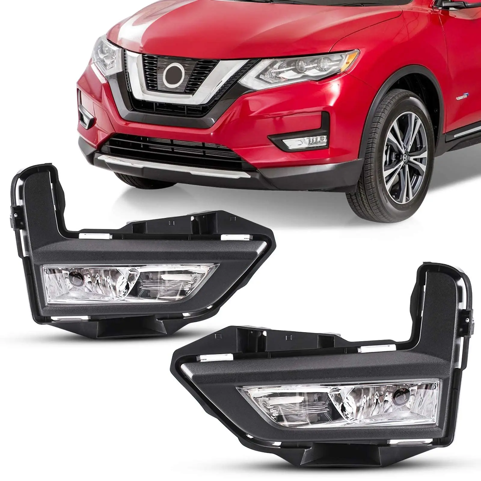 مجموعة مصابيح الضباب LED لسيارة X-TRAIL Rogue موديلات 2017-2021