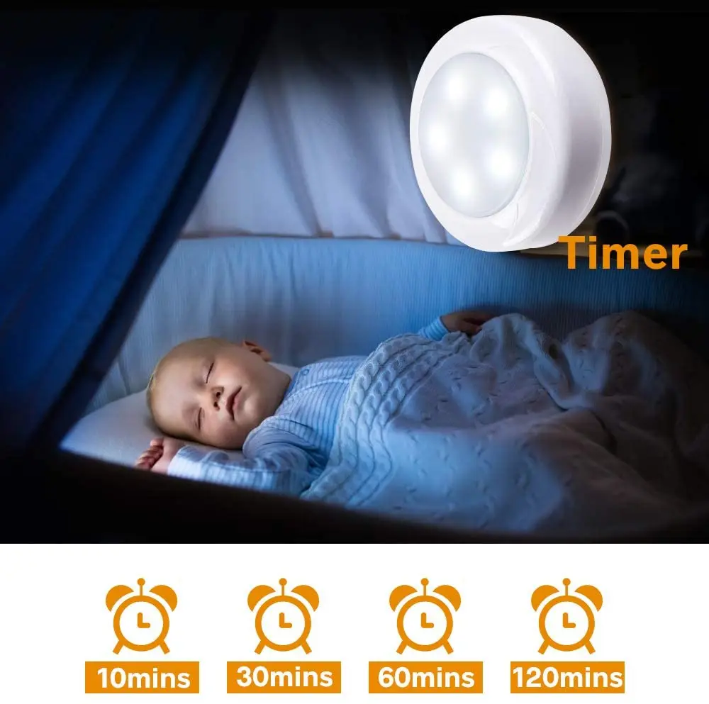 product 3 way mini bedside smart stick lamp small dimmer touch sensitive wall cabinet puck led night lights with remote control for kids-48