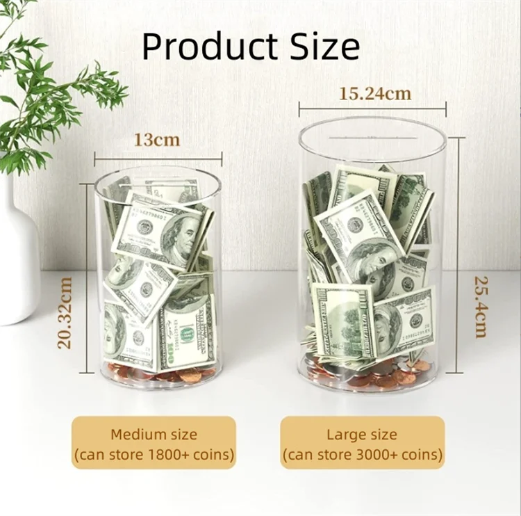 Индивидуальная прозрачная акриловая копилка для детей