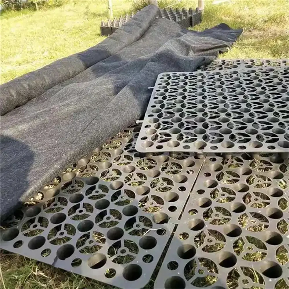 20mm Drainage Cell Geosynthetics Drainage Cell For Roof Greening Black ...