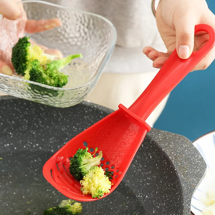 Хит продаж пластиковая многофункциональная кухонная ложка дуршлаг Картофельная лопата шлифовальная для измельчения