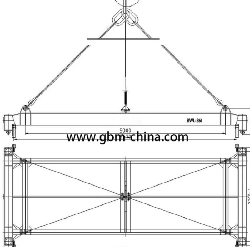 Iso Shipping Container 20ft 40ft Semi Automatic Lifting Frame - Buy ...