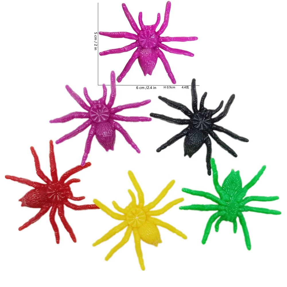 Small Plastic Spiders Table Sprinkle Halloween Various Mini Fake Black ...