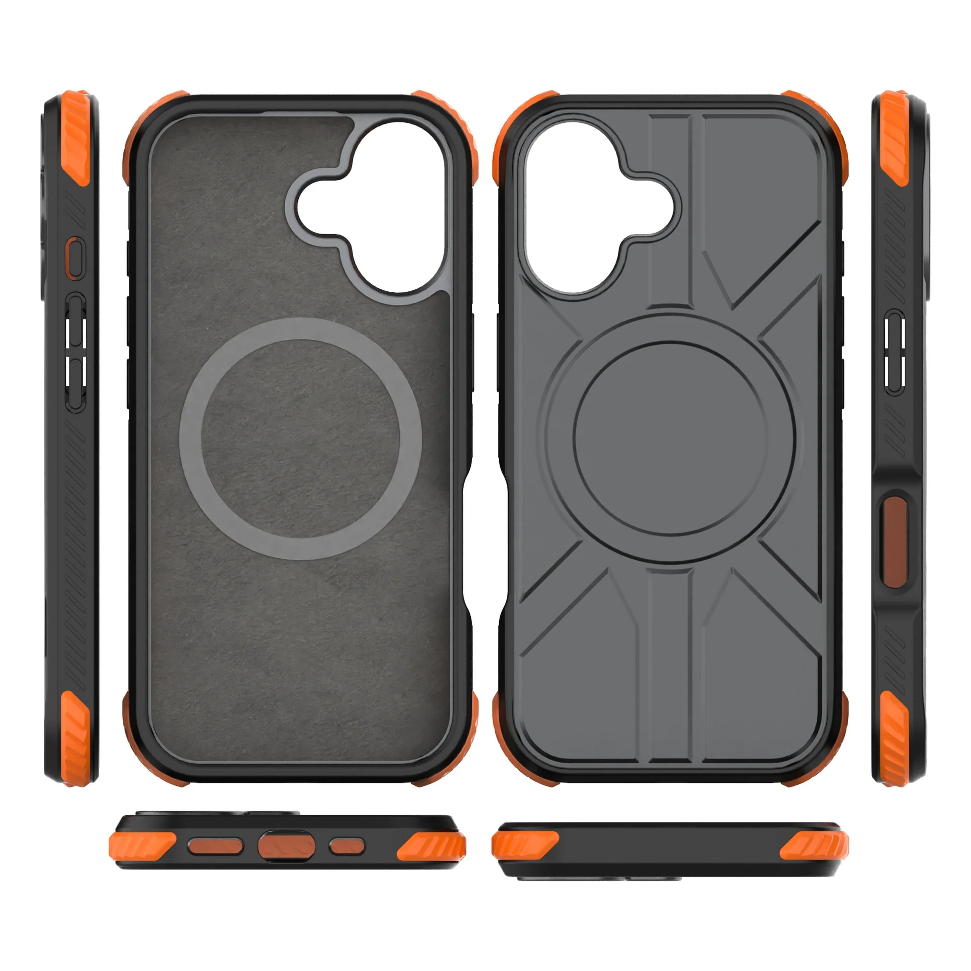 Coque de téléphone Defender Armor magnétique pour iPhone 17 Pro Max, robuste, antichoc, résistante, compatible charge sans fil, housse arrière pour téléphone portable