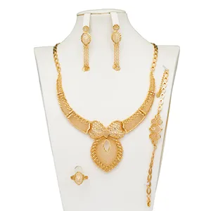 Jewelry Supplies Making Accessories Jewelry Gift for Women 18k Gold Plated Necklace Jewelry Set for Woman