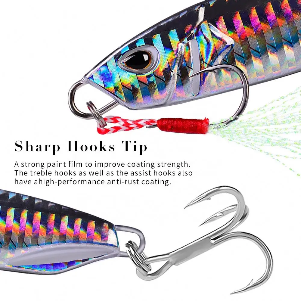 メタルシーショアキャスティングジグベイト10g-50g 淡水魚対応 海水