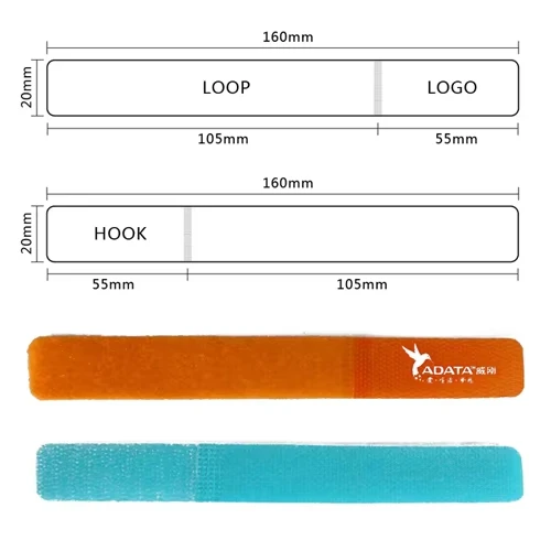 Cable Tie Nylon Hook and Loop Strap Cable Tie Cinch Strap Buckle Velcroes Custom Nylon Fastener Velcroes