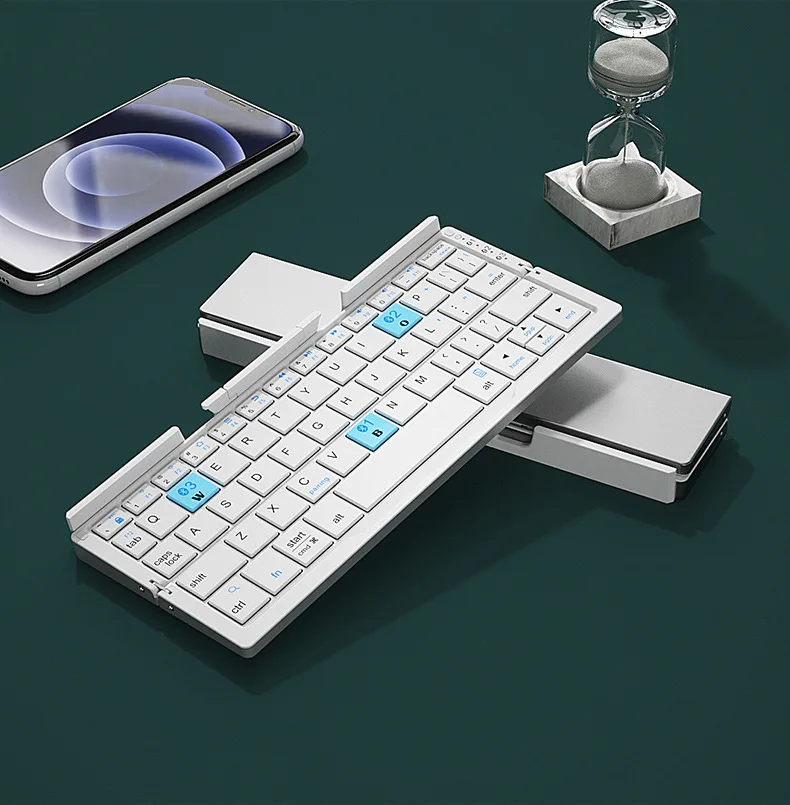 mini folding bluetooths wireless bow mobile teclado inalambrico keyboard