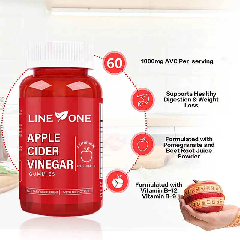 Private Label Apple Cider Vinegar Gummy Vitamins For Nutrition Immunity Detox Loss Weight Acv Gummies supplier