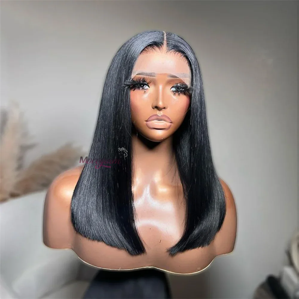 Chocolate Brown Short Bob Wig Human Hair 13x4 Lace Front Wig Brown Straight Short Bob Wigs For Woman Bleached Bob Wig_voghion.com