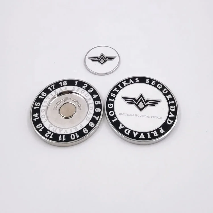 Custom Enamel Golf Ball Marker Customized Logo High Quality  Golf Poker Chip Magnetic Golf Ball Marker manufacture