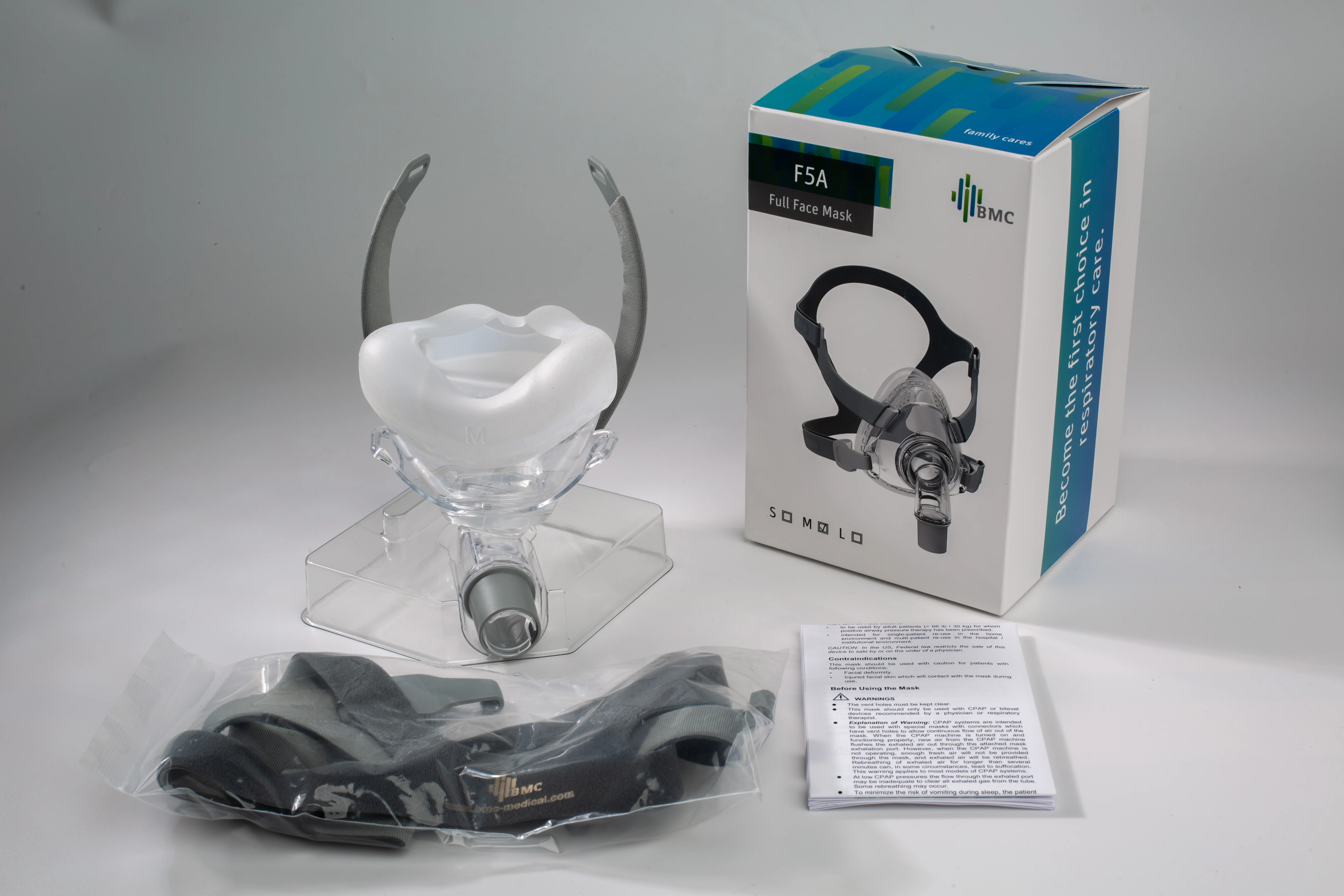 
 BMC F5A Полнолицевая маска для CPAP BiPAP oxyгенератор BMC маска для домашнего ухода здоровая маска для сна  