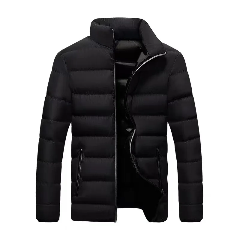 Men's Cotton Coat Winter Thickened Fashion Standing Collar Jacket_voghion.com
