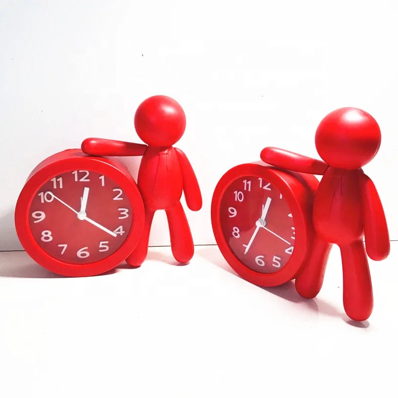 Украшение в виде человека подарок детские часы дешевые музыкальные часы-будильник для