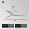 52INCH-White + Original Wood