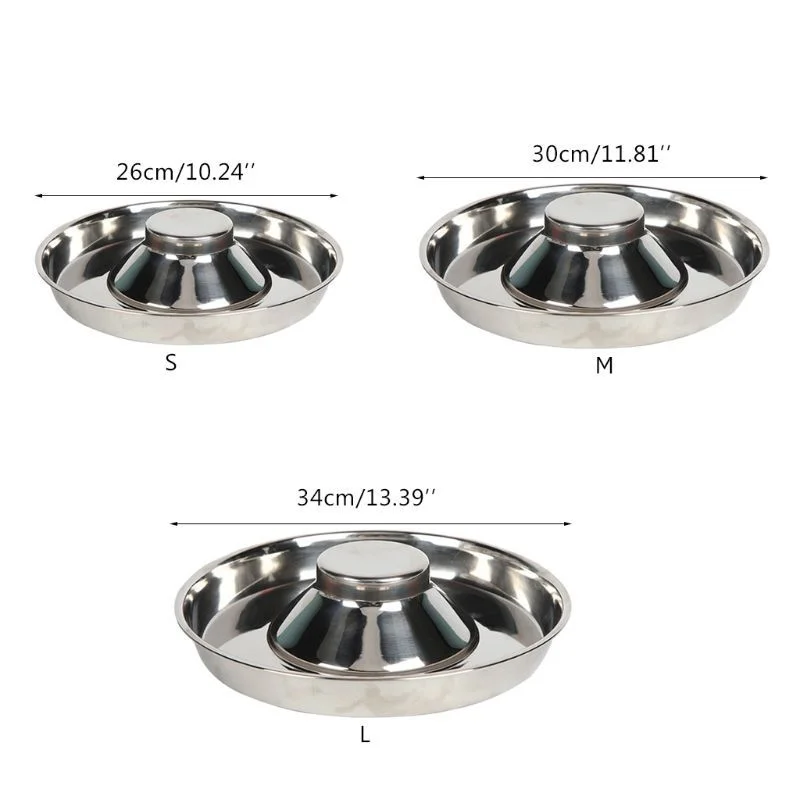 stainless steel slow feeder cat bowl