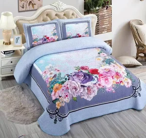 New king Size 3D Digital Print  Bedspread Bedding Set Designer Quilt Bedding Set