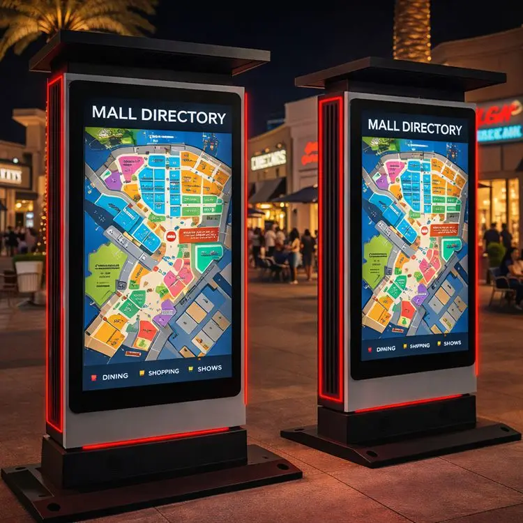 outdoor advertising totem for shopping mall