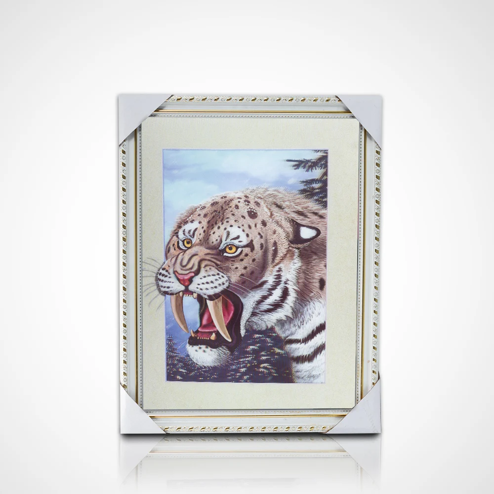 Bengal Tiger roaring - 3D Lenticular Postcard Greeting Card - NEW