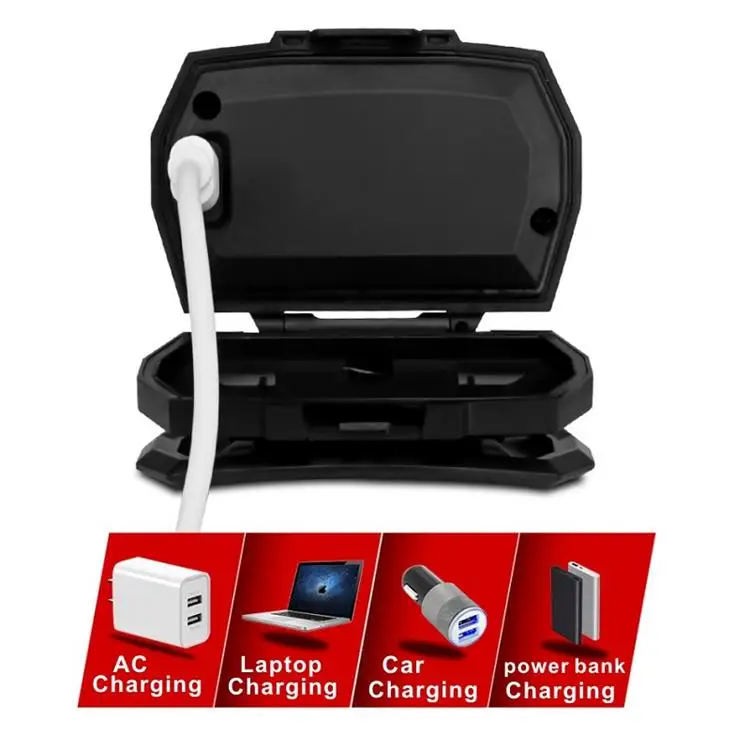 Waterproof Motion Sensor Usb Rechargeable Led Head Light Headlamps for Hiking Barbecue Night Running Jogging Riding