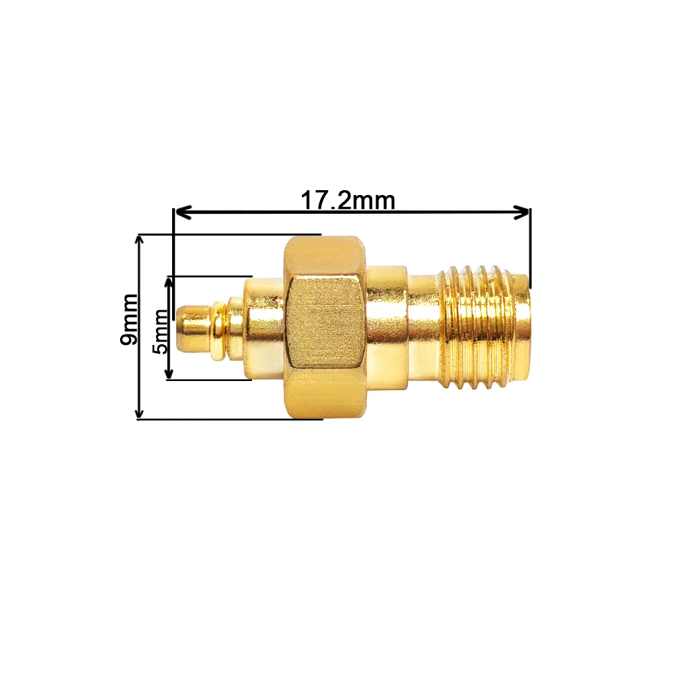 Factory Price MMCX Male Plug to SMA Female Jack Straight RF Coax Coaxial Adapter Adaptor Converter Connector