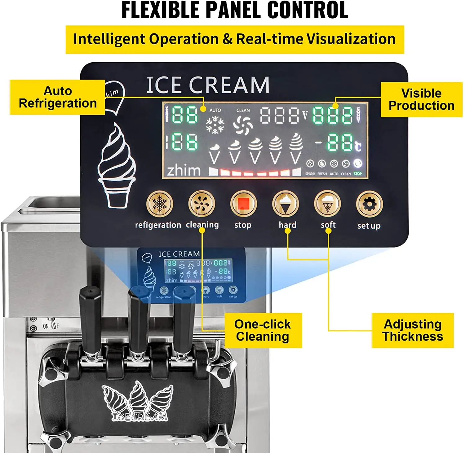 Energy Saving McDonald's Ice Cream Machine for Yogurt Milk Chocolate Fruit Water Corn Nuts-New and Used Condition - Image 6