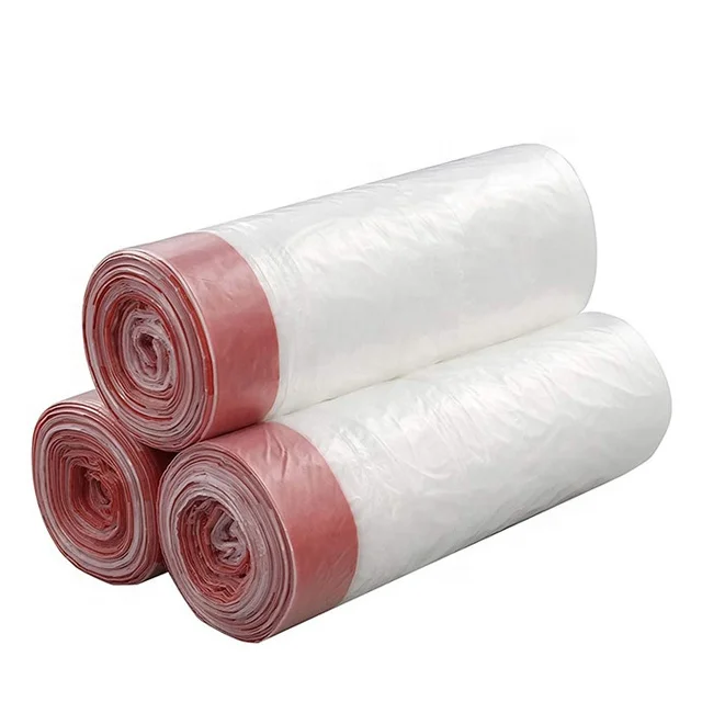 13 Gallons Custom Logo Printing Drawstring Garbage Bag Plastic Trash Bag