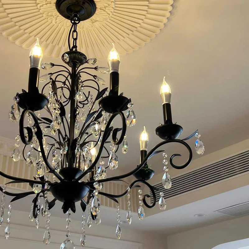 Klassieke Kaars Hangende Moderne Lamp Luxe Acryl Hanglamp Woonkamer Bruiloft Druppels Slaapkamer Kristallen Kroonluchter Licht