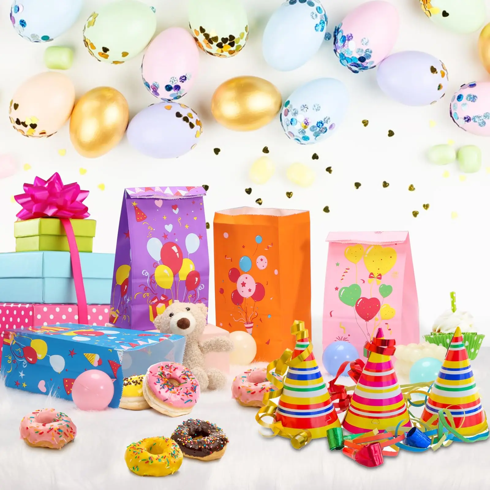 Customize Colorful Party Favor Bags With Balloon Patterns,Candy Treat ...