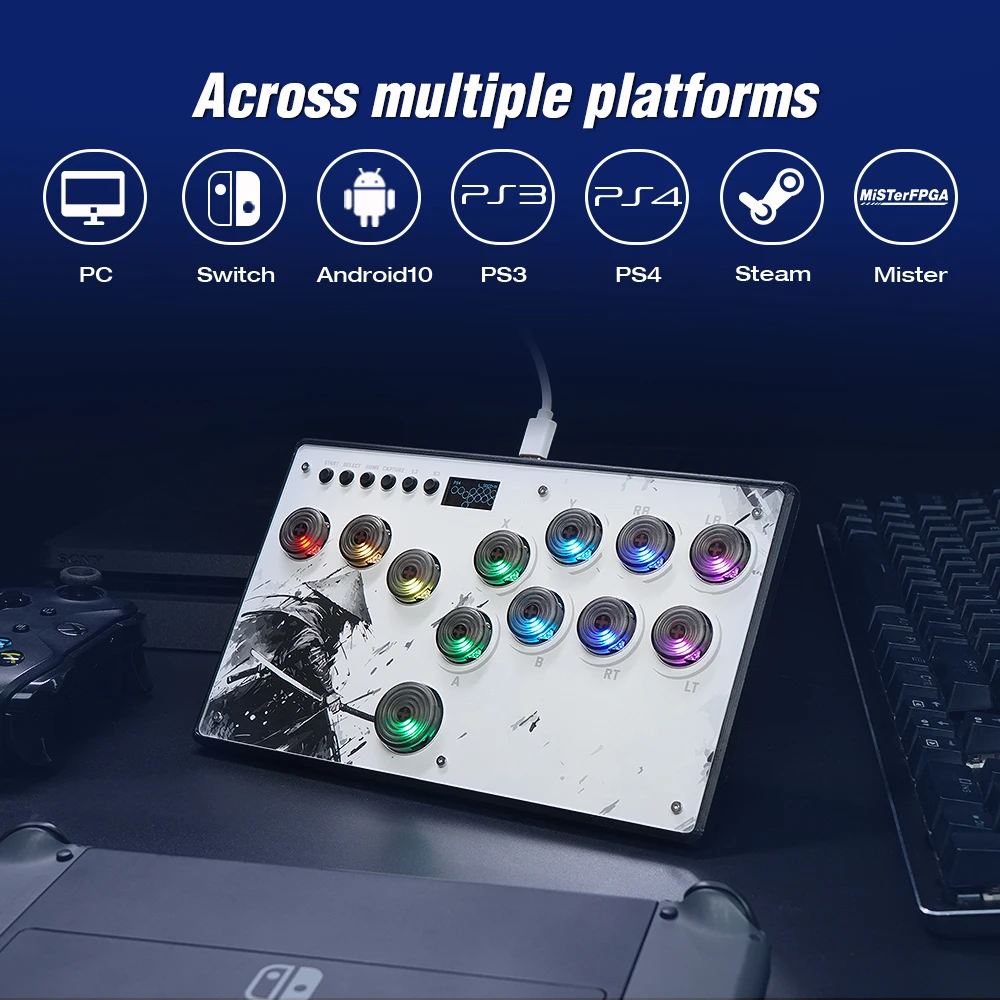 Duelpad C12 Arcade Joystick for PC Fighting Stick Keyboard