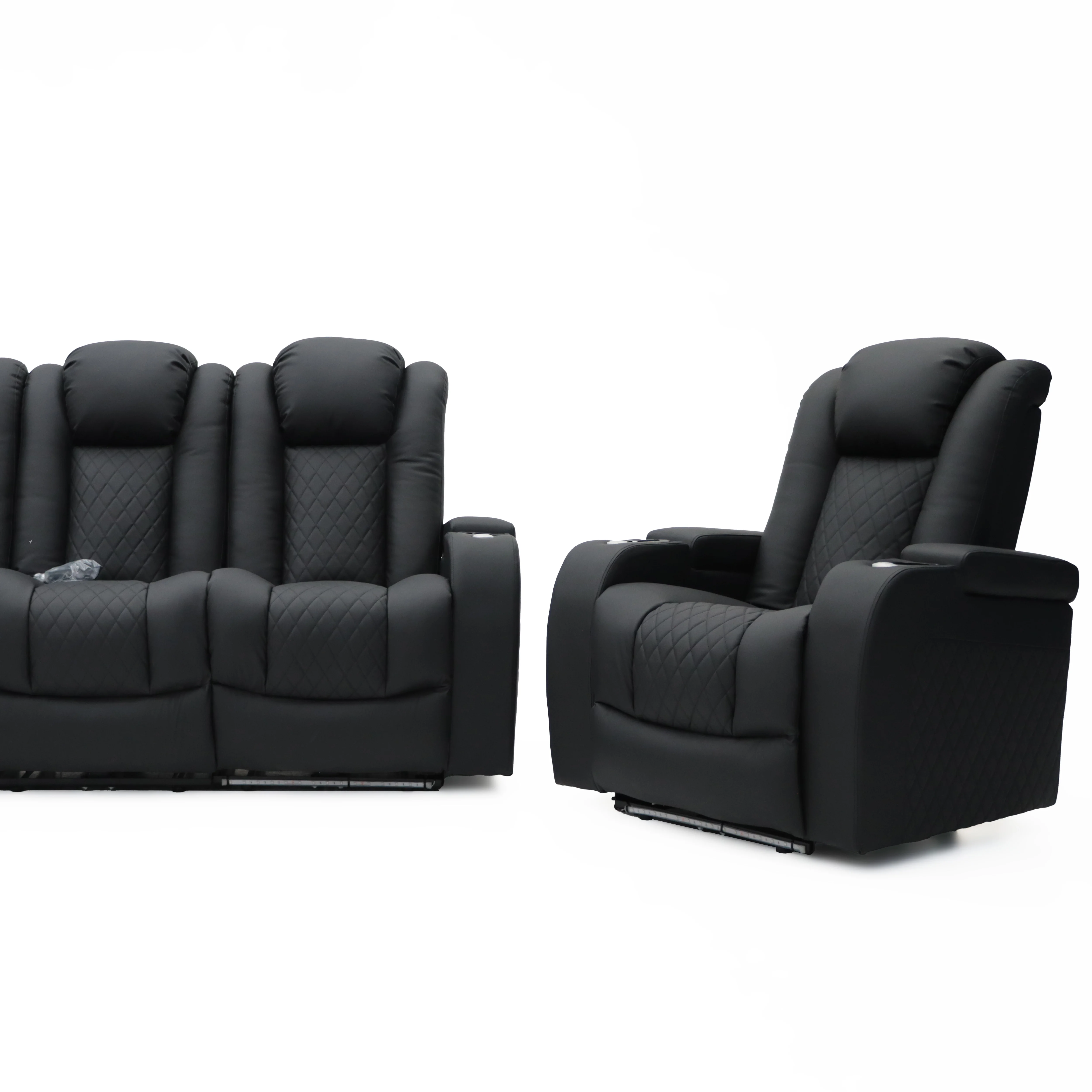 Geeksofa Factory Luxury 3+2+1 Modern Air Leather Electric Power Motion